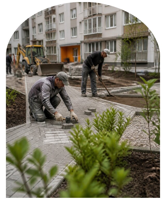 Благоустройство двора многоквартирного дома в Первоуральске